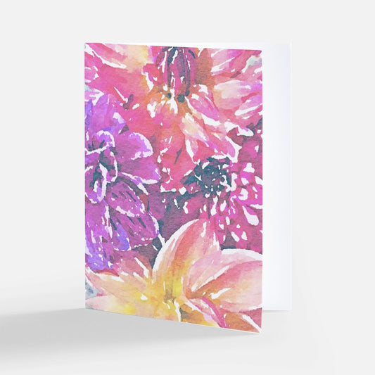 Blank Floral Cards - Pack of 3