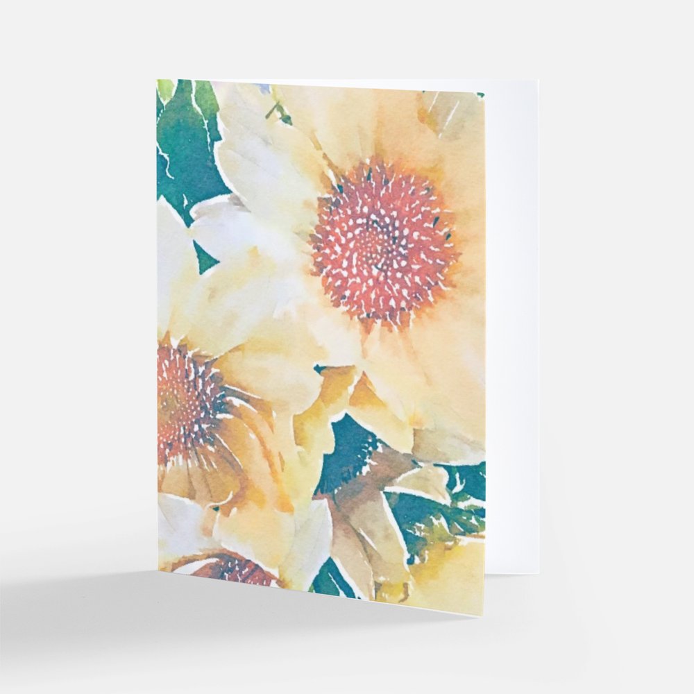 Blank Floral Cards - Pack of 3